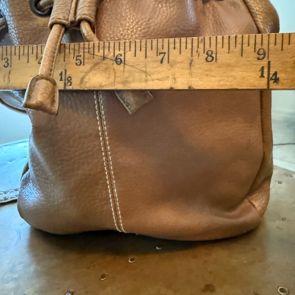 Merona Boho Leather Drawstring Bag - Picture 3 of 5